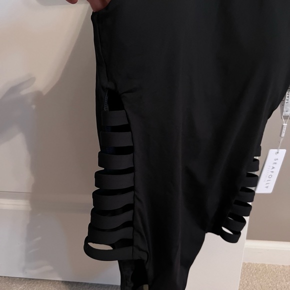 Seafolly multi strap high neck swimsuit - Picture 3 of 9